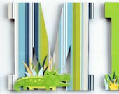 Pottery Barn Kids Alligator Nursery - Letters Designed to Match Pottery Barn Kids Alligator Bedding