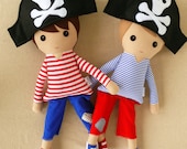 Reserved for Emily - Fabric Doll Rag Doll Boy Pirate Dolls
