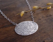 sterling flowers and blooming hearts -adjustable chain -  "I'll Meet You There" necklace