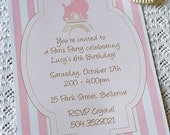 Paris Birthday Invitation - Customised - Paris Party Collection