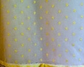III Vintage White and Yellow Sheer Polkadot Slip Skirt III