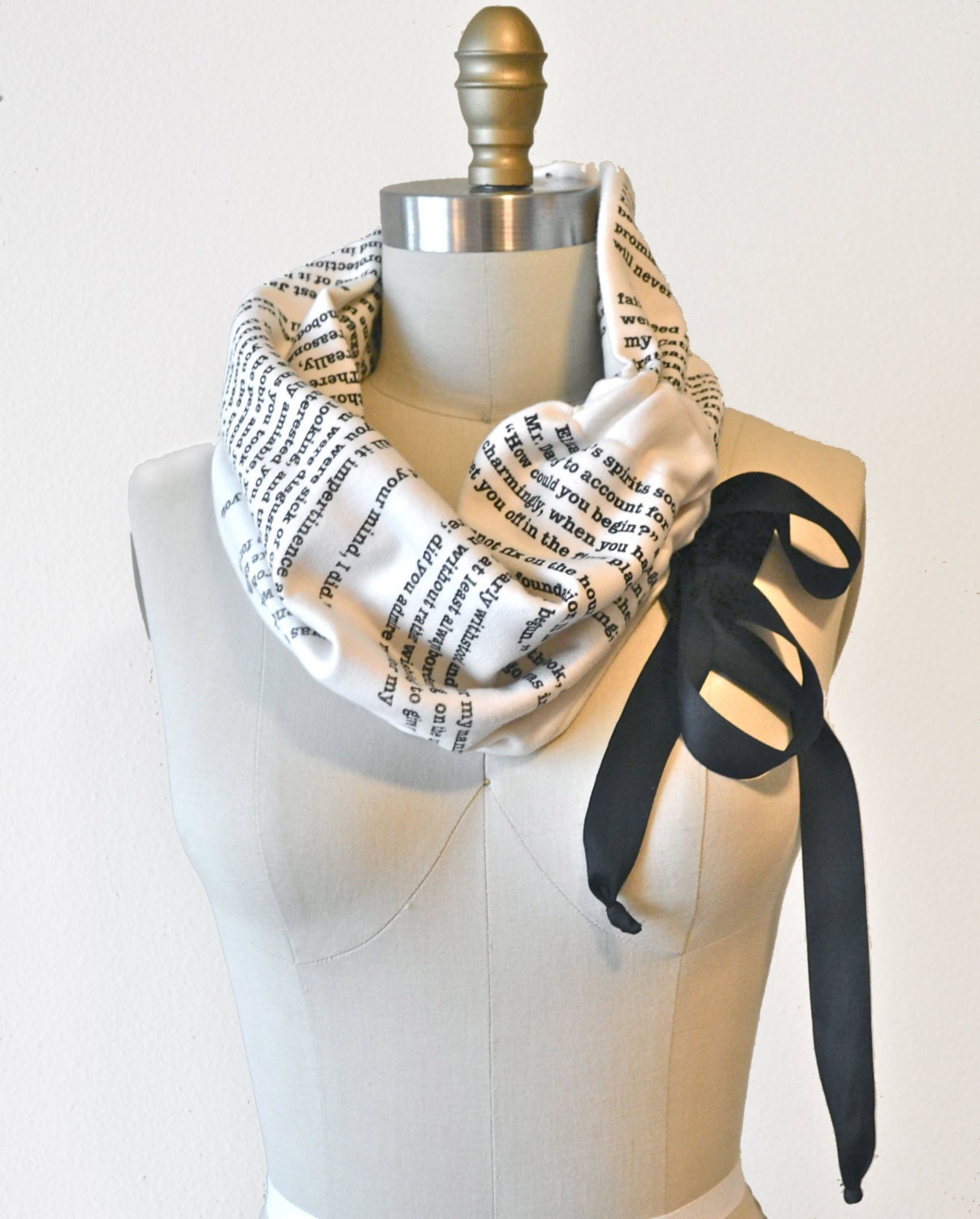 Lighter Weight Summer Book Scarf in Black