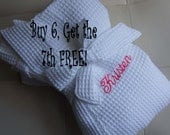 Personalized Robe - Spa White - FREE ROBE - Wedding - Set of 7