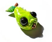 Fun Fruit Art Magnet. Perry the Pear in bright Green