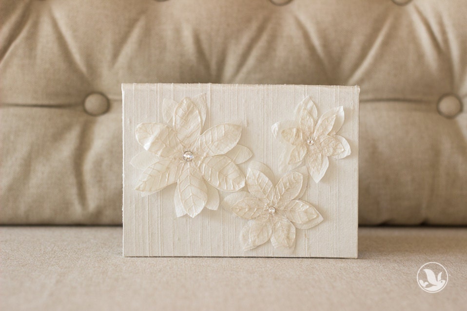 Wedding Keepsake - Jaime - Painted Flowers - Silk Vow Folio