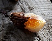 Citrine Crystal Pendant Necklace