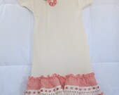 Girls Size 8 Dress Country Casual with Ruffles and Lace Free Shipping USA