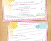Printable Baby Shower Invitation - You Are My Sunshine