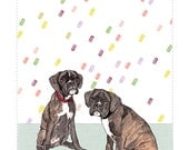 Boxer Dog Portrait Collage