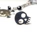 Skull earrings set, handmade metal oxidized skull earrings.