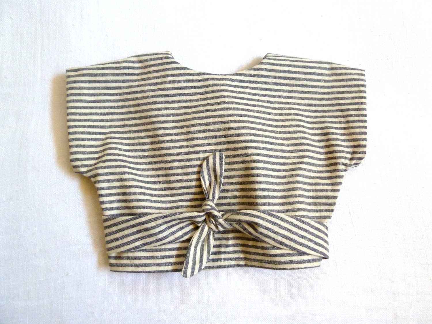 Organic Hemp & Cotton Striped Wrap Top