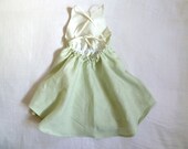 Pale Mint Linen High Neck Tank Dress