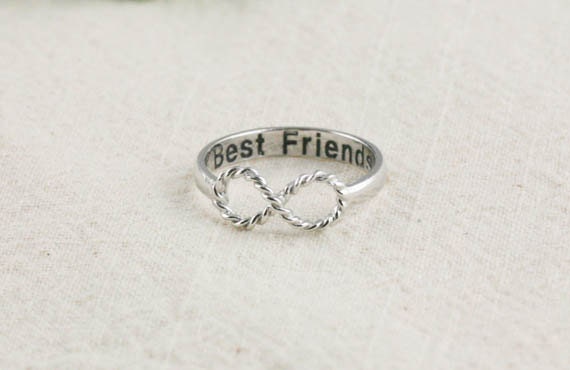 Best Friends infinity ring in silver