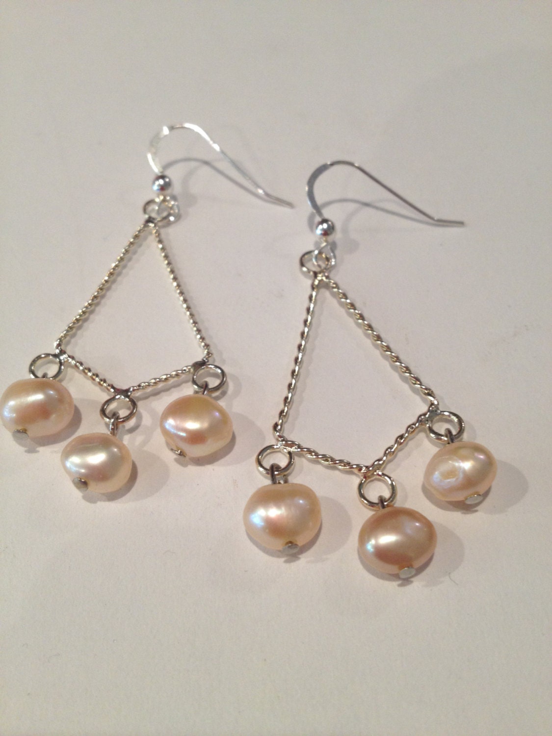 Sterling and Pearl Earrings