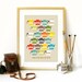 Cathrineholm Poster Mid Century style with Cathrineholm coffee enamelware Kitchen Poster pattern - mid century cathrineholm kitchen