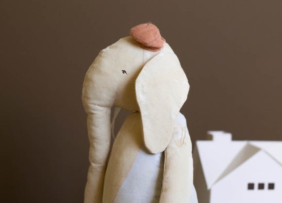 Cotton Stuffed Soft Animals - Elephant Toy - Soft Toy - Woodland nursery