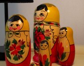 Vintage Russian Matryoshkas Nesting Dolls