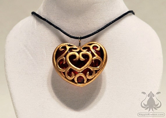 Full Heart Piece Pendant Legend of Zelda Skyward Sword Necklace Keychain