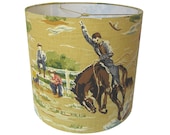 Drum Lamp Shade Lampshade Ride 'em Cowboy by Braemore Desert