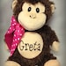 Personalized 16" Plush Monkey Stuffed Animal