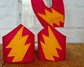 CHILD Felt Super Hero mask and cuff set Halloween costume Photography prop