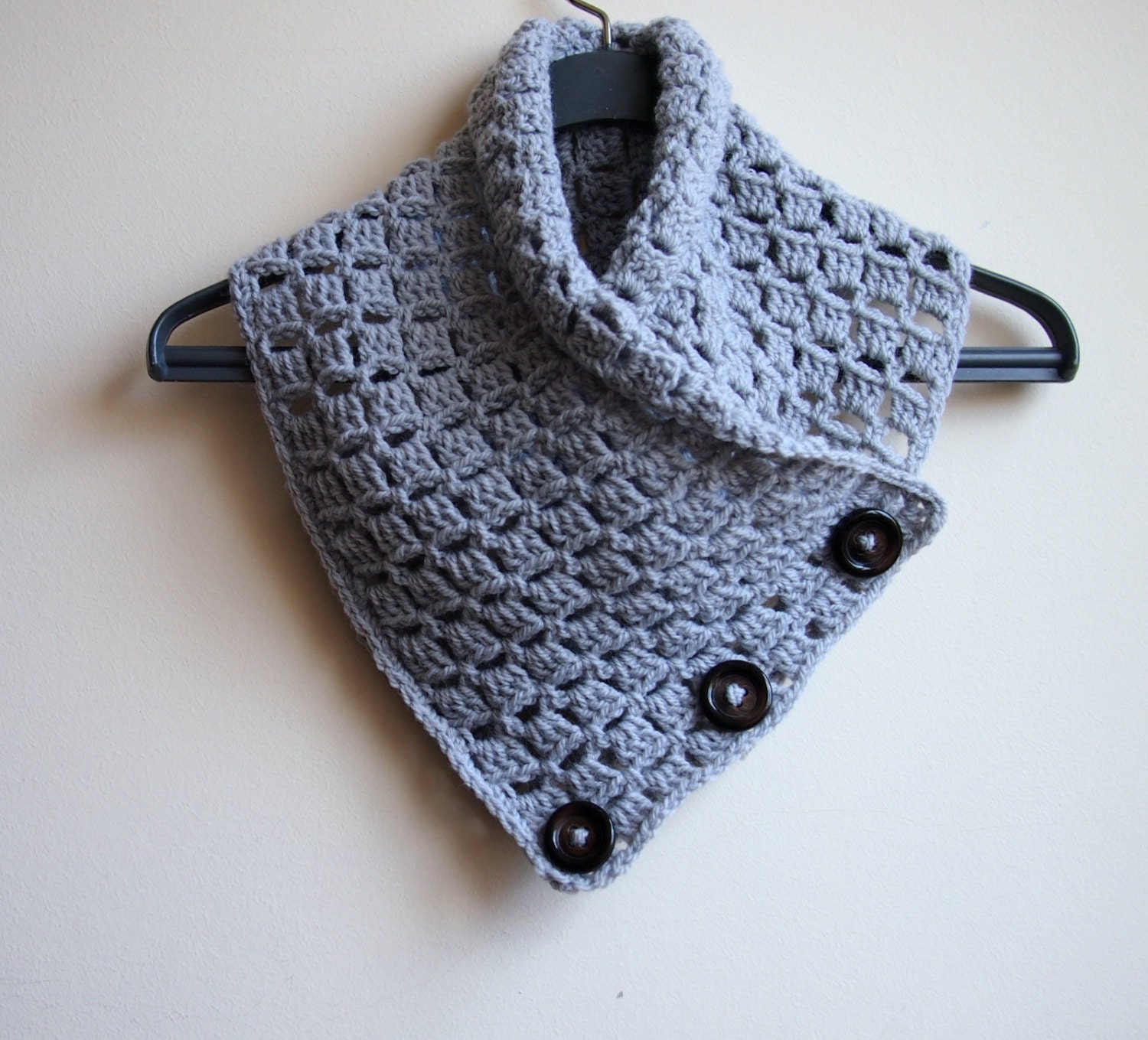 PDF crochet PATTERN button cowl ,neckwarmer, scarf - man, woman - DIY tutorial - Quick and easy gift