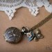 Butterfly Pocketwatch Necklace, Butterfly Necklace, Steampunk Necklace