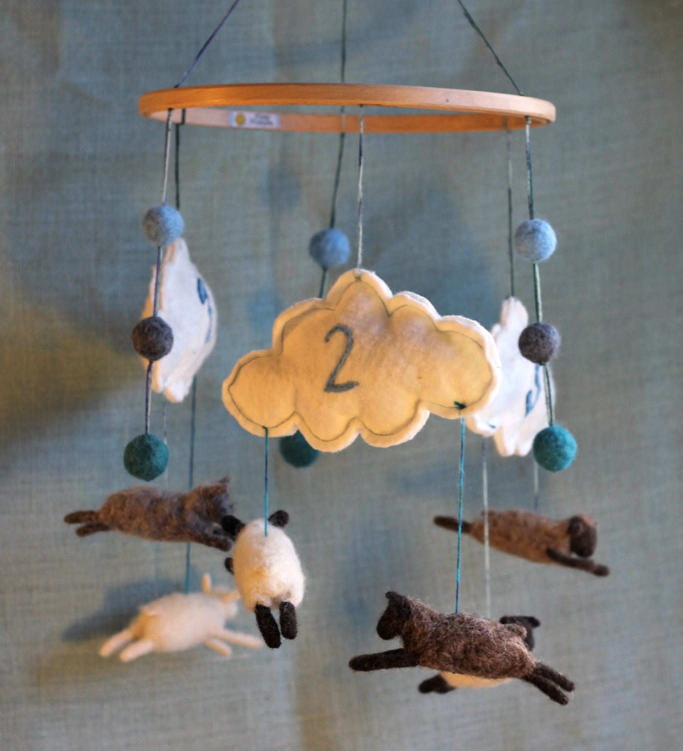 FELT BABY MOBILE: Fall Asleep Counting Sheep