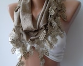 Mother's Day gift Elegant  scarf ...beige scarf...Super Elegant scarf Cotton fabric - summer scarf / womens scarves