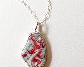 ON CONSIGNMENT - Foam Flame- Enameled Bezel Set Pendant