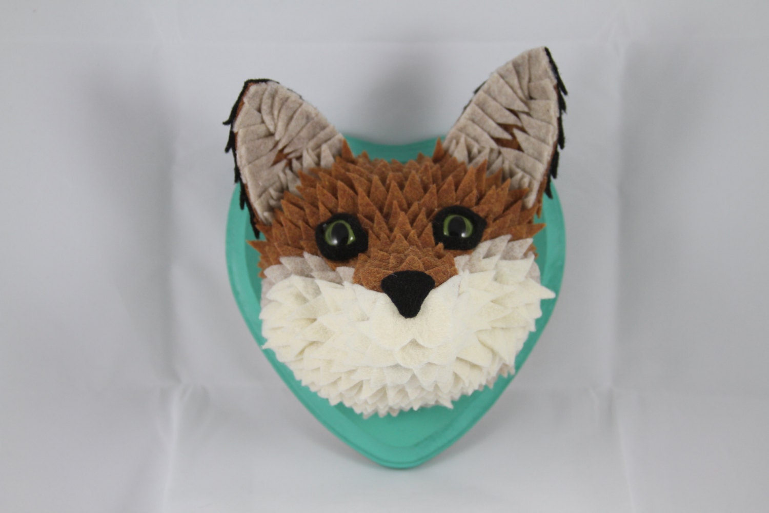 Rust, Off-white, and Black Fox Faux Taxidermy
