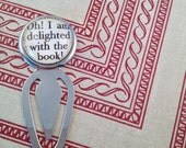 Jane Austen Northanger Abbey Literature Book Page Bookmark Oh I am delighted with the book Book Quote