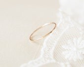 Hammered 14k Gold Filled stack skinny ring- made to order- modern minimalist jewelry for everyday by noa noa