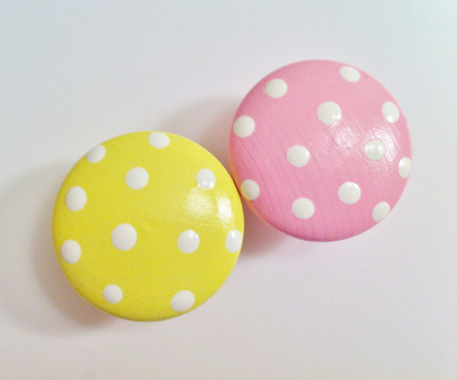Pink and Yellow Dresser Knobs - Perfect for your Little One's Nursery