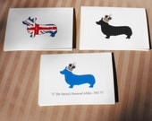 Corgi Dog Greeting Cards 3 Pack for Diamond Jubilee