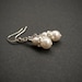 Pearl Earrings. White Swarovski Crystal Pearl & Rhinestone Earrings.White Jewelry. Pearl Jewelry. Wedding Jewelry, Bridesmaid Gift