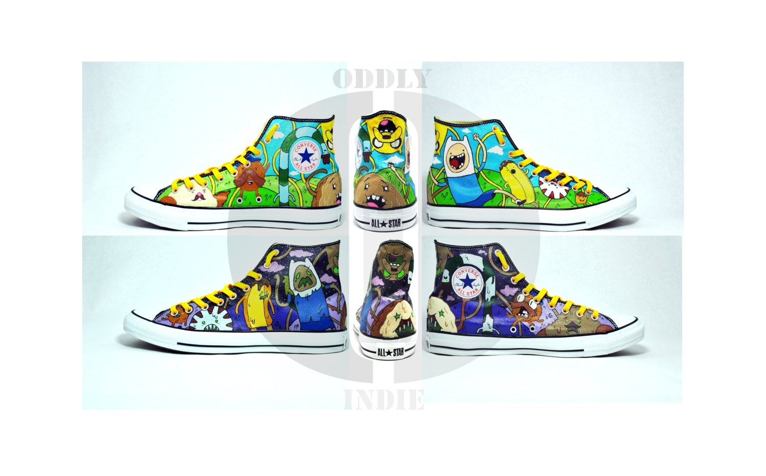 Adventure Time Adult / Youth Hand Painted High Tops