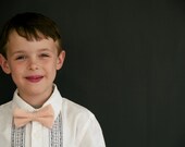 Bow Tie - Newborn, Infant, Toddler, Boy - Peach Orange Seersucker