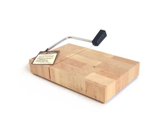 Vintage Cheese Slicer Cutting Board Chopping by stonesoupology