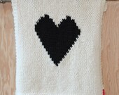 Knitted Heart Baby or Lap/Throw Blanket