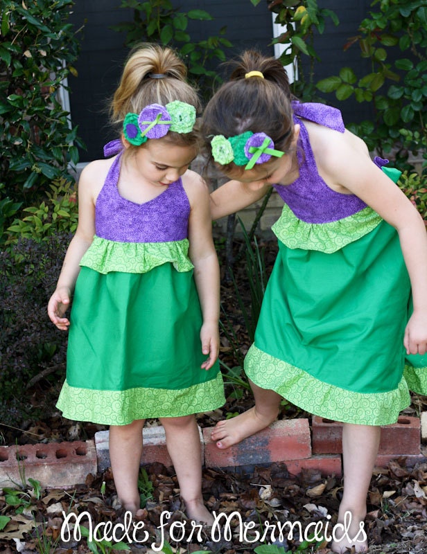 Little Mermaid Ariel Halter Dress