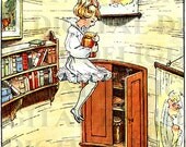 Fabtastic. FaLLinG DoWn The RAbbit HoLE.ALICE  in Wonderland DIGITAL Download. Vintage Illustration. Vintage Print. From First Edition.