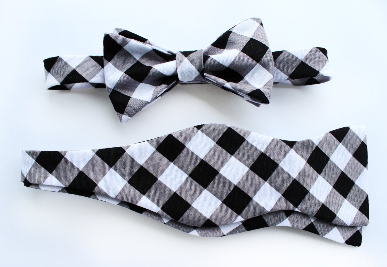 Father'/Son Bow Tie Sets - Black Gingham