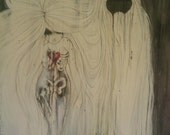 At Last 30" x 40" Original Painting Acrylic & Glitter on Canvas