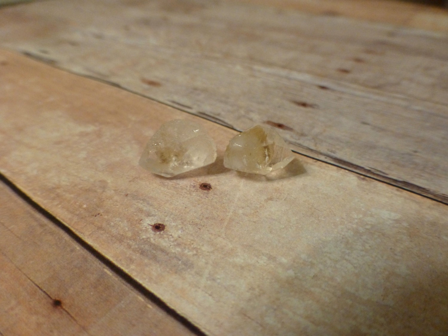 Raw Quartz Crystal Stud Earrings - Hypoallergenic