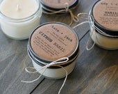 96 wedding, shower, or event favors, handmade soy candle gifts w/custom labels