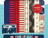 Vintage Sailor Digital Paper Pack