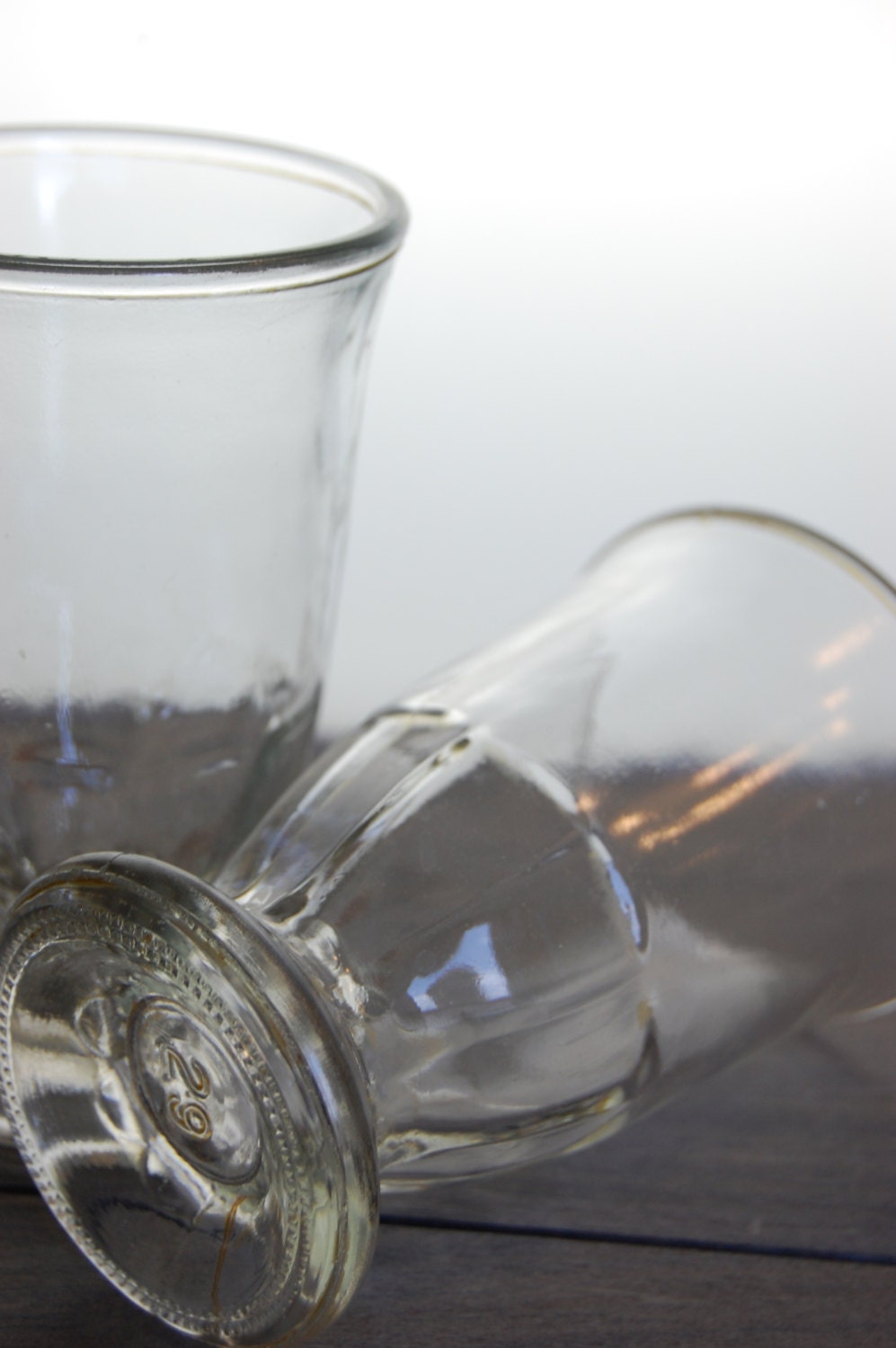 Set of 2 Vintage Depression Glass Juice Glasses Americana