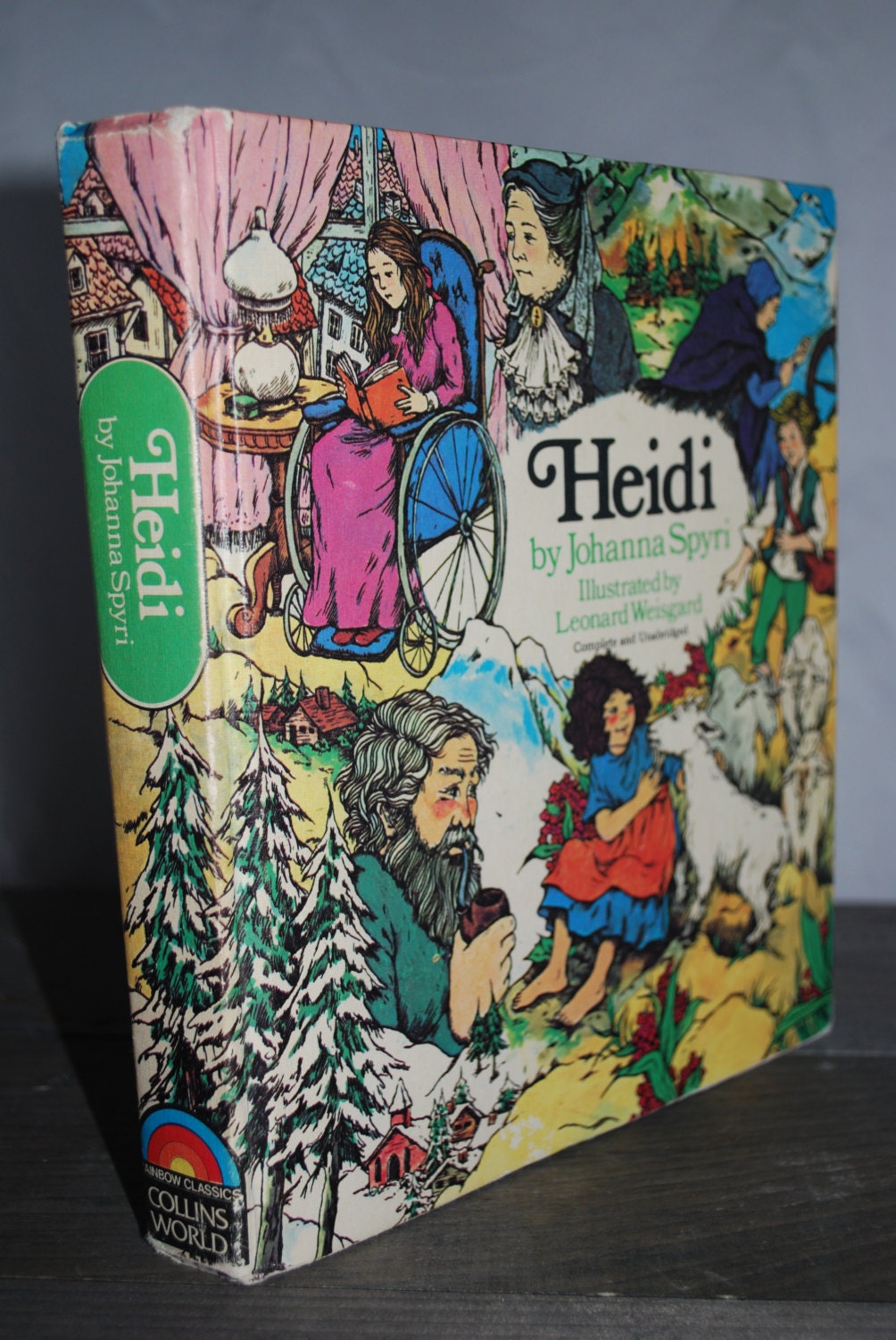 HEIDI VIntage Book by Johanna Spyri, Illustrated by Leonard Weisgard, childrens vintage classic story book