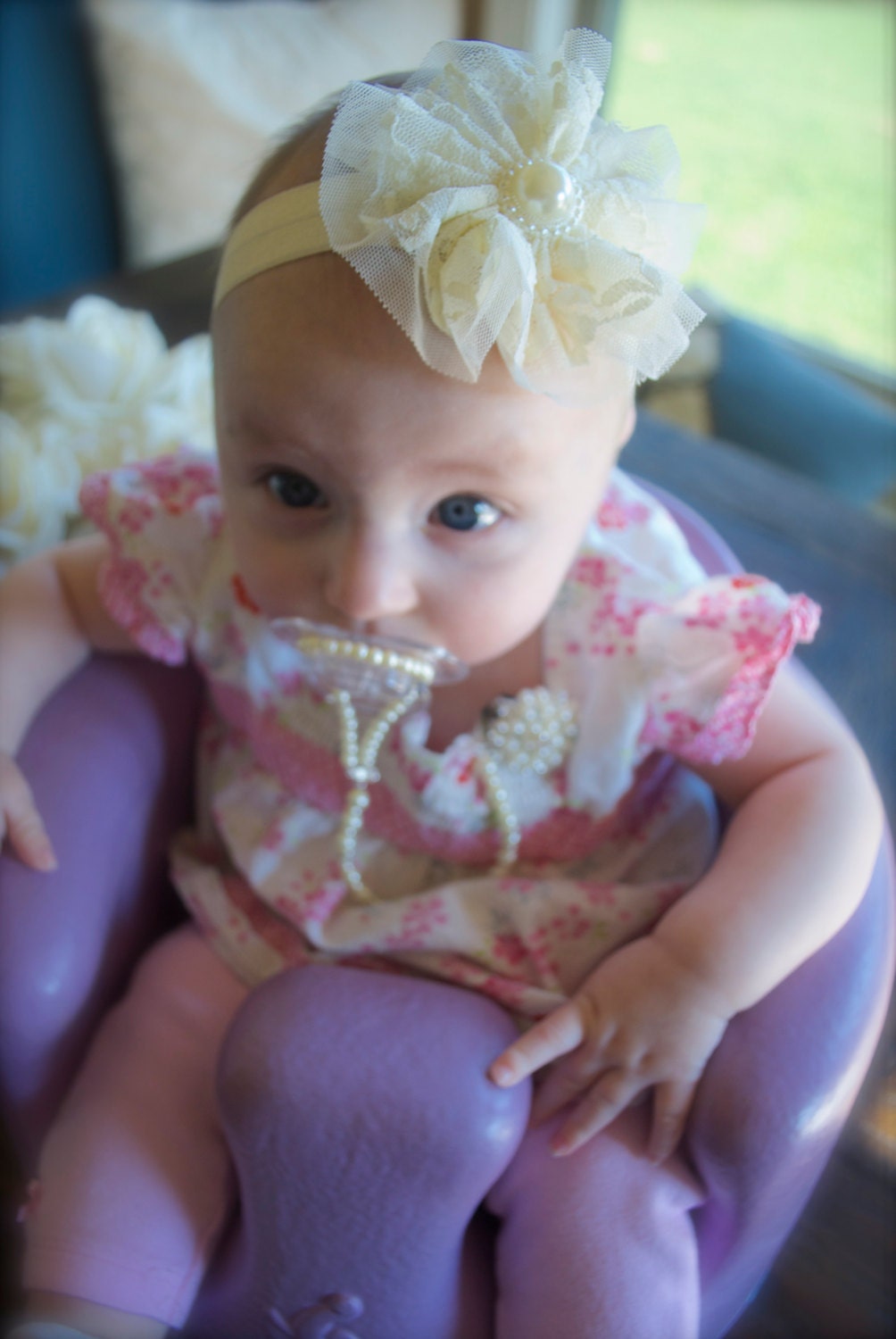 Vintage Headbands in White, Ivory or Blush